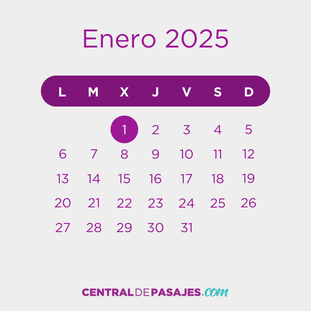 Feriados de Enero 2025