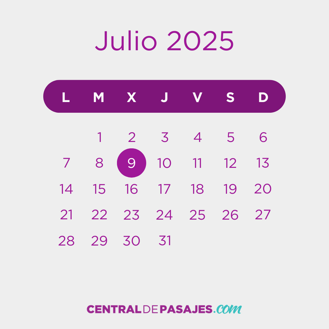 Feriados de Julio 2025