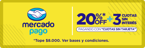 20% OFF y 3 cuotas sin interés - exclusivo en nuestra APP